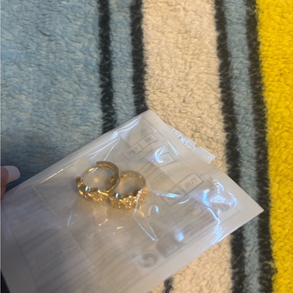 Jewelry - Gold-Tone Floral Hoop Earrings for Women